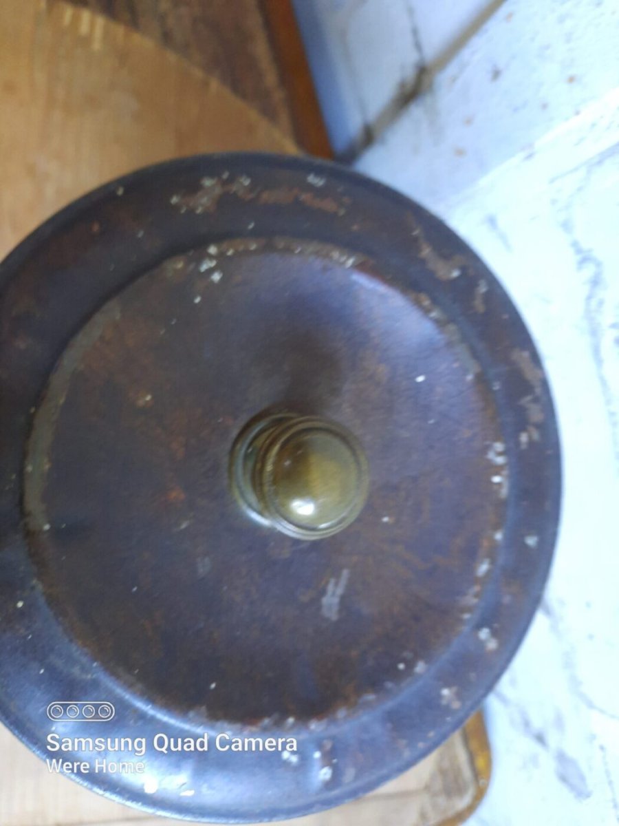 Vintage SIGAREN Blik | Oud Rond Tabaksblik met Dekselknop - Afbeelding 5