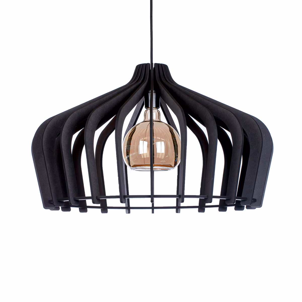 Hanglamp – Crown – 75cm – Zwart hout – BLIJ DESIGN
