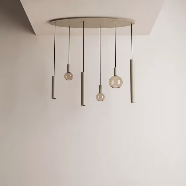 Hanglamp Riva 4395, ovaal, Quartz, 6 lichts, zonder lichtbronnen, ZTAHL - Afbeelding 3