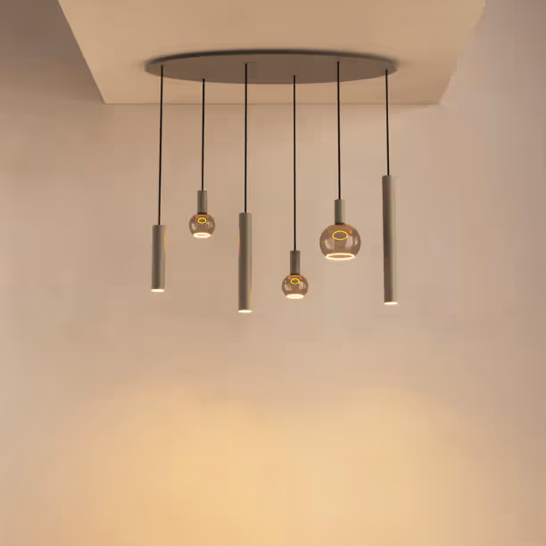 Hanglamp Riva 4395, ovaal, Quartz, 6 lichts, zonder lichtbronnen, ZTAHL - Afbeelding 4