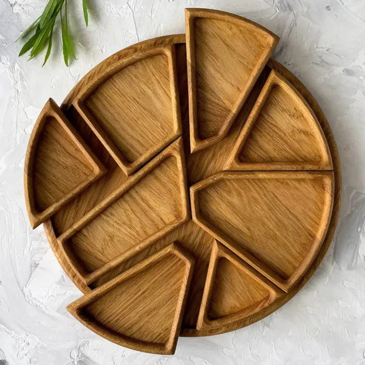 Haro Dienblad - Houten, Uitneembare Vakjes voor Snacks en Hapjes - Afbeelding 4