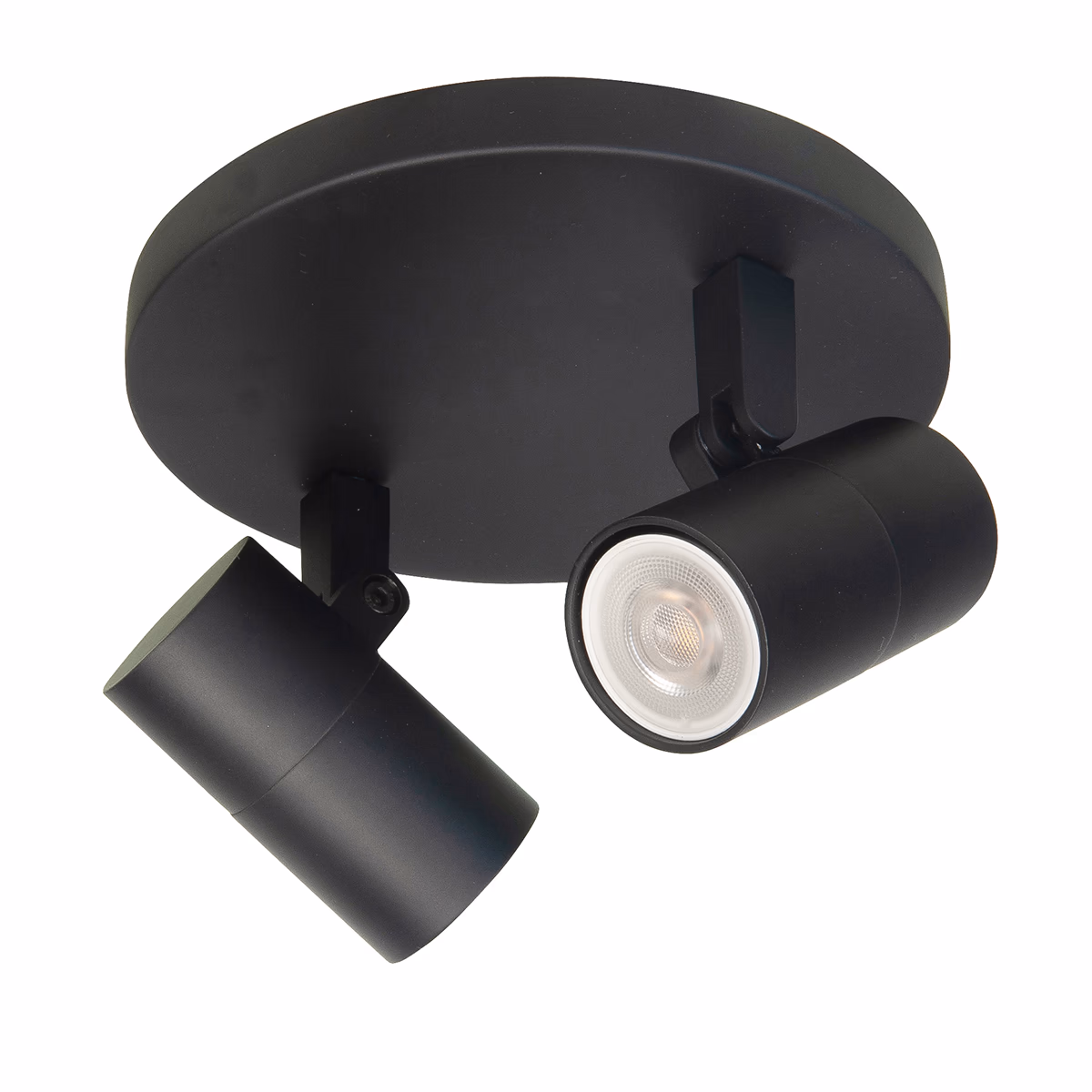 Piccolo spot 2 x 230V mini GU10 rond Mat Zwart – HIGHLIGHT - Afbeelding 2