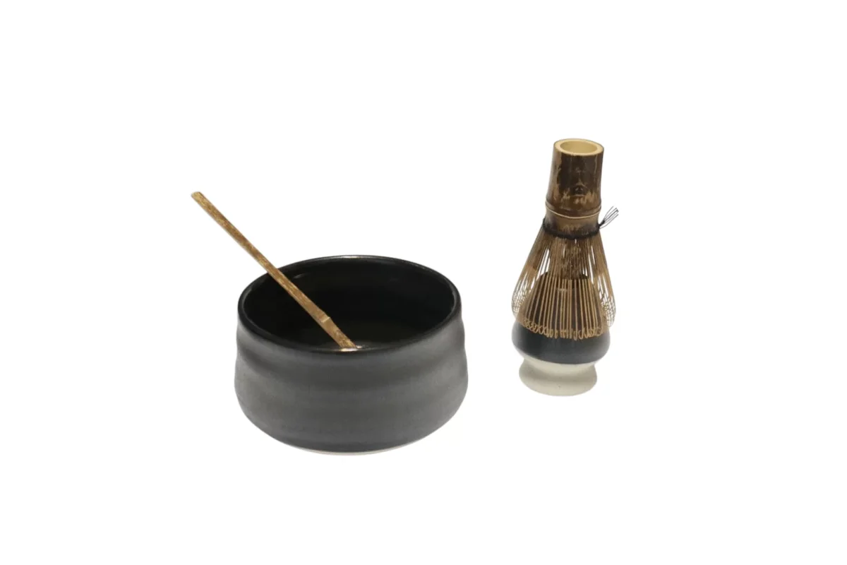 Japanse Matcha Thee Set – Kitsune Antraciet 4-delig