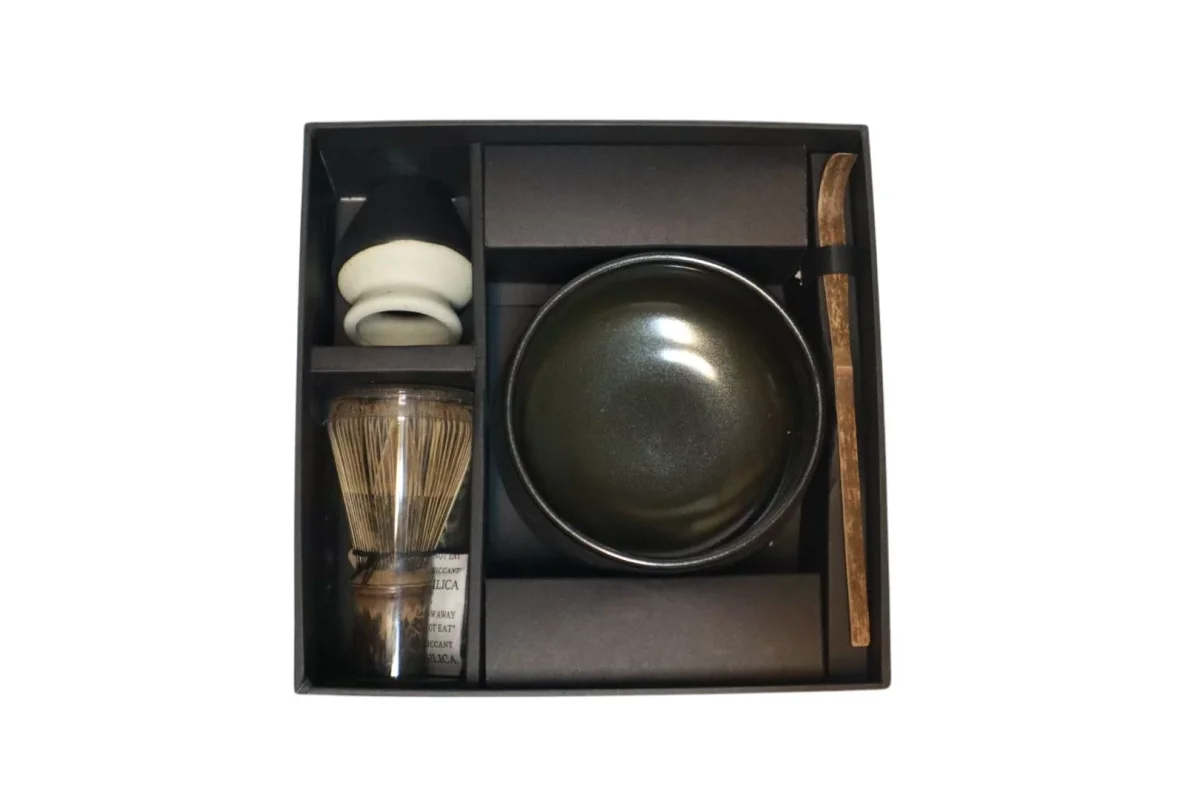 Japanse Matcha Thee Set – Kitsune Antraciet 4-delig - Afbeelding 4